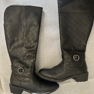 St John's Knee Boots Zipper Sides Size 6 1/2